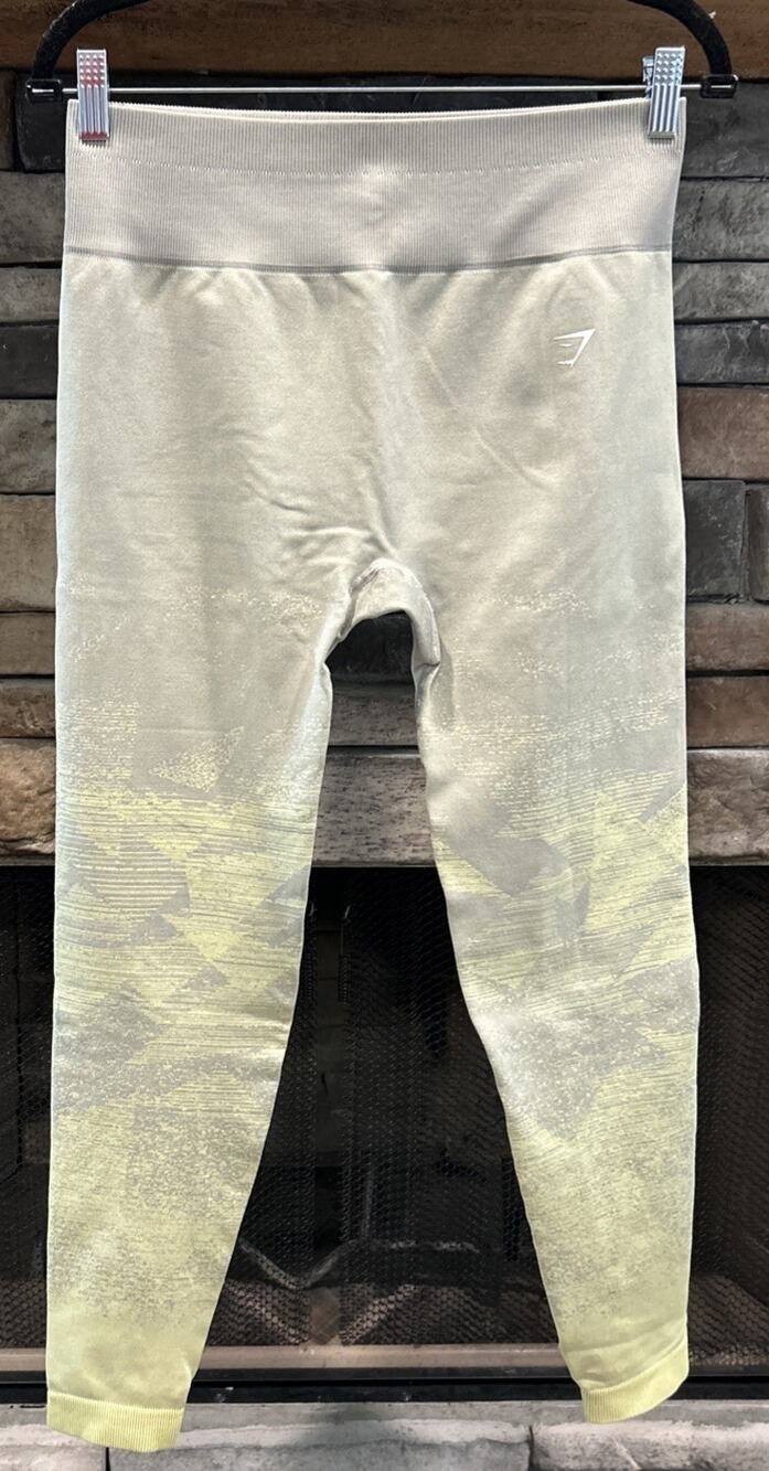 Women’s GYMSHARK Adapt Ombré Seamless Leggings Size XL Taupe Gray *A1